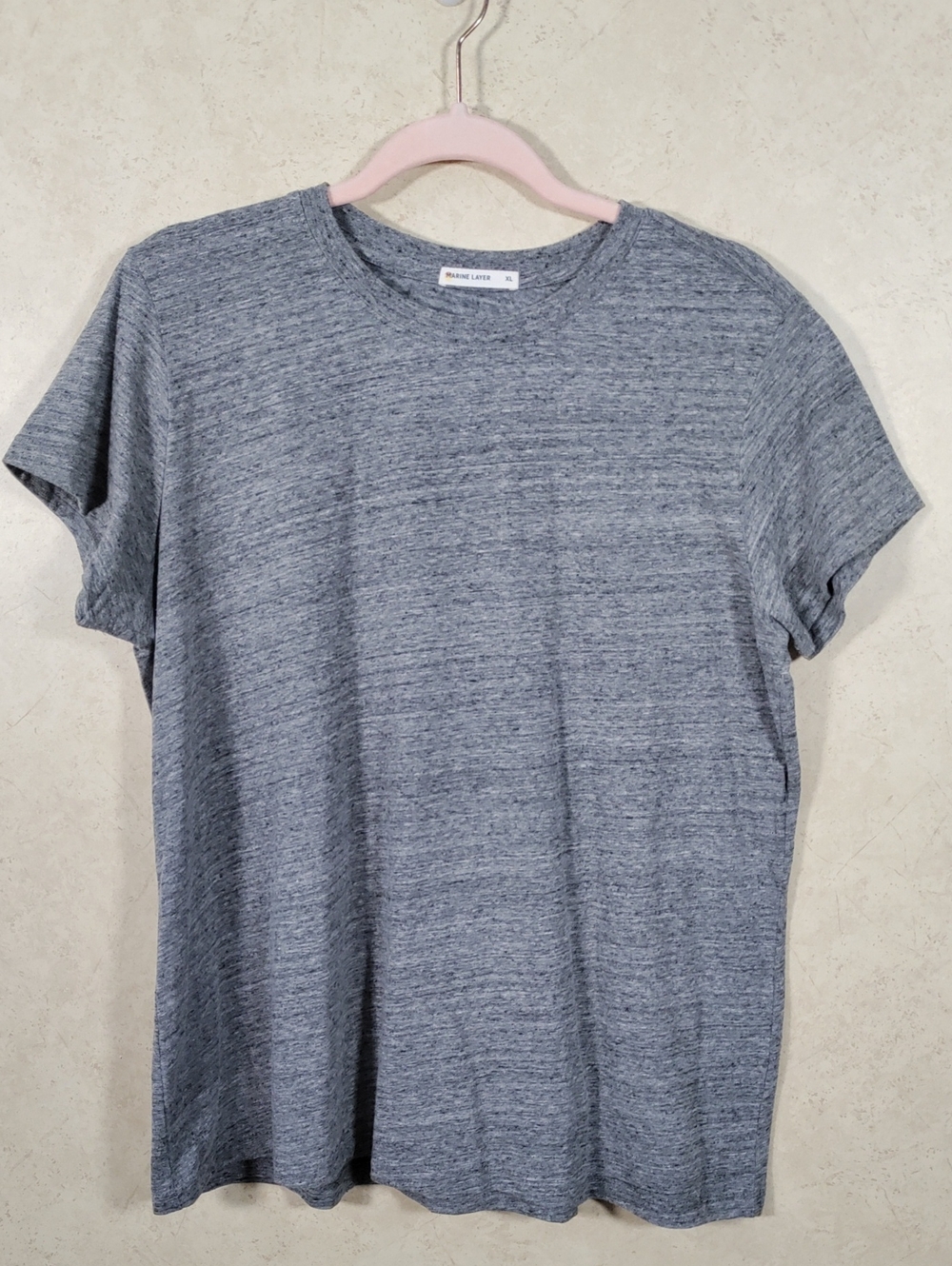 I131 Marine Layer Marbled Gray Crew Neck Short Sleeve Tee XL